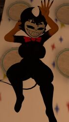 1female 3d 3d_model bendy_and_the_dark_revival bendy_and_the_ink_machine bendy_fem black_body body_pillow boobs_out bowtie breasts breasts_out cryptiacurves darling_(cally3d) demon_girl devil_tail female female_focus female_only fully_naked fully_nude gloves_only imp ink ink_on_body joey_drew_studios laying_on_back laying_on_table lying_on_back lying_on_table naked naked_female nipple_bulge nipples nipples_out nipples_outside nipples_visible no_bra no_clothes no_clothing no_panties nude nude_female only_female posing posing_for_picture posing_for_the_viewer posing_nude pussy pussy_lips pussy_out pussy_peek red_bowtie sharp_fangs sharp_teeth solo solo_female solo_focus south_shaed south_shaed_(dreams_come_true_studio) tits_out vr vr_media vrc vrchat vrchat_avatar vrchat_media vrchat_model white_face yellow_gloves
