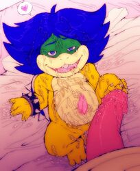 2boys bed_sheet cum feet foot_fetish footjob koopa koopaling koopalings ludwig_von_koopa male male_only mario_(series) multiple_boys nintendo penis scalie solo_focus tongue video_games yaoi zetsho