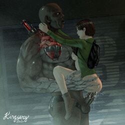 1girls 1monster asian_female ass big_penis black_hair breasts clothing cum cum_in_pussy cum_inside heart human kingsway monster monster_on_female penetration penis resident_evil resident_evil_outbreak sex standing thanatos_(resident_evil) thong vaginal_penetration veiny_penis yoko_suzuki