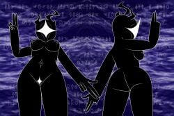 2026 2girls absurd_res artist_upload back_view big_ass black_body blazingvenusian bubble_ass bubble_butt color colored cyclops deltarune deltarune_chapter_4 demon demon_girl demonic duo duo_female duo_focus eldritch_being eyes female female_focus female_only front_view hand_gesture highres hips horns large_filesize looking_down_at_viewer monster monster_girl png posing posing_nude presenting presenting_ass presenting_hindquarters self_upload shadow_creature star_(symbol) star_eyes tagme text text_in_background thick_thighs titan_(deltarune) toby_fox viewed_from_below wide_hips wingdings_text