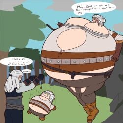 about_to_burst apex_(artist) big_belly big_breasts body_inflation cd_projekt_red ciri curse geralt_of_rivia inflatable inflated_belly inflation the_witcher_(series) the_witcher_3:_wild_hunt voodoo_doll