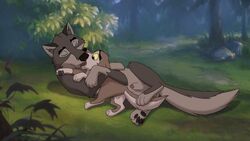 2016 age_difference aleu animal_genitalia animal_penis animal_pussy ass bad_parenting balls balto balto_(film) blue_eyes brown_fur canine canine_penis canine_pussy cub cuddling daughter duo erection extreme_french_kiss father father_and_child father_and_daughter female feral forced forced_kiss french_kiss fur grey_fur imminent_sex incest kissing larger_male lying male mammal older_male on_ground on_side outside parent penis pussy scared size_difference smaller_female straight surprised the_giant_hamster tongue young younger_female