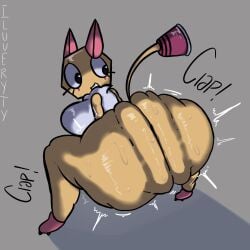 1girls 2d 2d_(artwork) 2d_artwork ass_bigger_than_head ass_clapping ass_focus dandy's_world dandys_world digital_art iluveryty plain_background roblox roblox_game scraps_(dandy's_world) self_upload solo solo_female solo_focus squatting squatting_position sweating sweaty_ass voluptuous_female