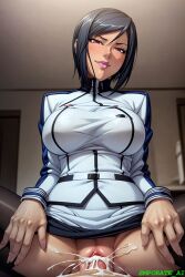 1girls ai_generated big_breasts blue_hair cowgirl_position cum cum_in_pussy cum_inside female female_focus female_penetrated fit fit_female freckles freckles_on_face hi_res kangoku_senkan light-skinned_female light_skin lilith-soft looking_at_viewer male_pov military military_uniform naomi_evans original penetration penis pov red_eyes riding riding_penis self_upload sex short_hair smporate_ai squatting stable_diffusion thick thick_thighs thigh_highs thighhighs thighs vaginal_penetration vaginal_sex