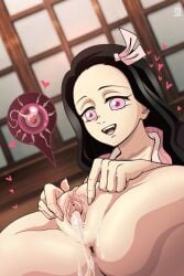 1girls after_sex after_vaginal anime_style anus anus_peek ass background black_hair clitoris cum cum_in_pussy cum_inside cum_overflow dark_hair demon_slayer dripping_cum female hair_ribbon heart impregnation japanese_house kimetsu_no_yaiba long_hair looking_down nail_polish nails new_epic_artist nezuko_kamado open_legs open_mouth open_pussy opening_pussy ovulation ovum ovum_with_heart pale-skinned_female pale_skin pink_eyes pink_pussy presenting_pussy pussy pussy_juice sex shiny_skin smile smiling sperm sperm_cell sperm_meets_ovum spread_legs x-ray