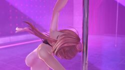 big_breasts eiyuu_densetsu judith_ranster kuro_no_kiseki orange_hair pole_dancing strip_club stripper_pole tagme video