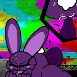 animated anthro ass ass_up big_ass big_butt chaoticdream cheek_tuft female female_focus female_only female_penetrated five_nights_at_freddy's forced furry glitch heart heart-shaped_pupils magicalmysticva moan moaning moaning_in_pleasure pixel_art rabbit rabbit_ears rape shadow_bonnie sound sound_effects sweat tagme tentacle tentacle_rape tentacle_sex video