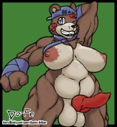 1futa bearmon belly breasts dante-feline dickgirl digimon futa_only futanari intersex knot muscular overweight solo solo_futa