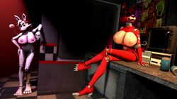 3d animatronic breasts bubble_butt canine dark eye_patch eyewear female five_nights_at_freddy's five_nights_at_freddy's_2 fox foxy_(fnaf) hook knightsfm licking looking_at_viewer machine mammal mangle_(fnaf) nipples pinup pirate pose pussy robot source_filmmaker tongue tongue_out video_games