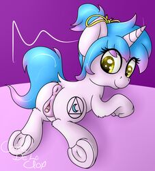 anus bow clitoris cremedelaclop_(artist) equine fan_character female horn horse mammal my_little_pony pony pussy solo unicorn