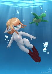 1girls asura asura-research-environment guild_wars guild_wars_2 solo swimming underwater weird