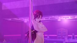 celis_ortensia eiyuu_densetsu female kuro_no_kiseki pole_dancing red_hair strip_club stripper_pole tagme video