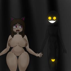 big_penis cat_ears female glowing_eyes glowing_penis intruso spina_wgf wgf