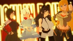 3d 4girls big_ass big_breasts big_butt black_hair blake_belladonna blonde_hair breasts clothing female hand_hart human koikatsu long_hair multiple_girls pale_skin purple_eyes red_hair ruby_rose rwby short_hair silver_eyes silver_hair team_rwby weiss_schnee white_hair yang_xiao_long yellow_eyes