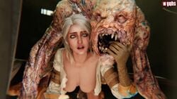 1boy 1girls 3d animated breasts_exposed ciri doggy_style female ghoul_(the_witcher) looking_at_partner moaning monster romantic sound tagme the_witcher_(series) the_witcher_3:_wild_hunt video wgqhs