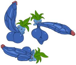 absurd_res balls big_balls big_penis blue_body gatofashado generation_1_pokemon genitals hi_res huge_balls huge_cock hyper hyper_genitalia hyper_penis leaf male nintendo oddish penis pokemon pokemon_(species) red_eyes simple_background solo vein veiny_penis waddling_head white_background