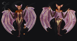 2016 anthro ass barefoot bat breasts female fur fuzzzytail kamaria mammal nipples nude pussy solo uncensored wings yellow_eyes