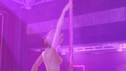 animated eiyuu_densetsu female kuro_no_kiseki orange_hair pole_dancing strip_club stripper_pole tagme video