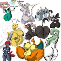 ass beedrill big_areola big_breasts big_butt big_nipples black_nipples breasts brown_nipples charizard dark_areola dark_nipples female florges gardevoir gothitelle green_nipples hands_on_hips houndoom huge_areolae huge_breasts huge_butt huge_nipples magnezone mienshao nintendo pokemon pokemon_(species) presenting purple_nipples pussy shinysteel spread_legs spreading video_games voluptuous weavile white_nipples