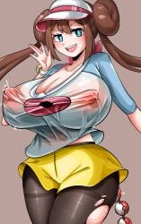 1girls alternate_breast_size anal_beads artist_request big_breasts blue_eyes breasts brown_hair busty cleavage curvaceous curvy curvy_body curvy_female female game_freak huge_breasts large_breasts nenana_(artist) nintendo nipples nipples_visible_through_clothing pokeball_anal_beads pokemon pokemon_(game) pokemon_bw2 rosa_(pokemon) skirt thick_thighs thighs voluptuous