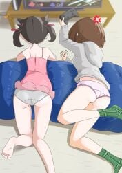 2girls duo female female_only gloria_(pokemon) human human_only marnie_(pokemon) microsd_(artist) multiple_girls nintendo panties pokemon pokemon_ss