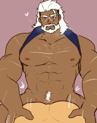 almond_cookie anal_sex bara beard chest_hair cookie_run domination gay gay_sex grabbing_from_behind hhog old_men_yaoi pounding shirt_lift tea_knight_cookie white_hair