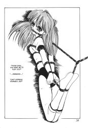 asuka_langley_sohryu bondage exposed_breasts gag gagged gainax gym_uniform helpless immobile neon_genesis_evangelion rope_bondage slave