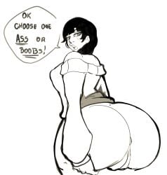 big_ass big_butt bottomless christina_xu fat_ass female marvel marvel_comics speech_bubble spider-man_(series) sweater