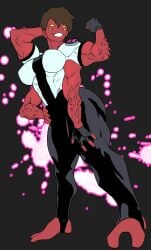 alien alien_girl athletic_female ben_10 ben_tennyson big_breasts chaquetrix curvy_female curvy_figure female female_ben fourarms huge_breasts muscular muscular_female negum_akil nero_undead neroundead red_skin taller_girl tetramand