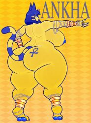 1girls animal_crossing ankha big_ass big_breasts breasts bubble_butt dapper_little_arts female female_only huge_ass nintendo solo solo_female thick_thighs wide_hips