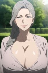 ai_generated big_breasts cleavage gilf grandmother huge_breasts mature_female mature_woman ultrahentaisai