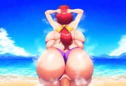 1boy 1girls 2d 4chan absurdly_large_breasts ai_generated anus arms_behind_head arms_up ass back_view backboob backshots bare_shoulders beach big_ass big_breasts bikini bikini_bottom_aside breasts breasts_bigger_than_head chubby chubby_female dat_ass day daytime enormous_breasts facing_away fat_ass female female_focus from_behind giant_ass giant_breasts hair_ribbon hands_behind_head hips huge_ass huge_breasts kotohime kotohime_(touhou) large_ass large_breasts long_hair long_sidelocks outdoors penis police_officer ponytail pov princess purple_bikini red_hair royalty sex sideboob sidelocks skin_tight skindentation source steam steaming_body sweat sweatdrop sweating sweaty sweaty_body swimsuit thick_thighs thighs tied_hair touhou touhou_(pc-98) uncensored unseen_female_face vaginal_penetration wet wide_hips yellow_hair_ribbon