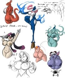 7girls alternate_breast_size anthro ass big_breasts big_butt breasts callie_(splatoon) cephalopod cephalopod_humanoid chip_'n_dale_rescue_rangers crossover deathclaw digimon disney doom doom_slayer_(doom) fallout female female_deathclaw female_pokemon gadget_hackwrench greninja grin guilmon hands_on_hips huge_breasts huge_butt humanoid inkling looking_back male mask_(marking) mega_milk microphone muscular muscular_male nintendo parody pointy_ears pokemon pokemon_(species) pussy rule_63 scalie shinysteel smile splatoon squid squid_sisters tentacle tentacle_hair thick_thighs video_games voluptuous wide_hips