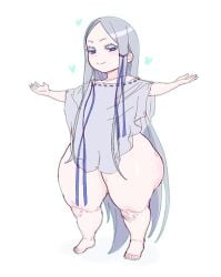 1girls artist_request barely_clothed big_ass blue_eyes bottom_heavy bubble_butt dumptruck_ass huge_ass looking_at_viewer mostly_nude mostly_nude_female pale_skin pandora_(re:zero) plump plump_thighs posing re:zero_kara_hajimeru_isekai_seikatsu seductive seductive_eyes seductive_look seductive_smile shortstack shortstackification silver_hair small_breasts smug thick_ass thick_legs thick_thighs white_background white_skin wide_hips