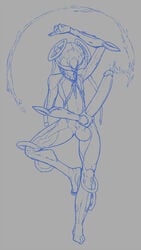 1boy bodysuit cum doodle hung_femboy hung_trap male male_only masturbation monochrome nezha_(warframe) sketch solo solo_male standing v-sarg vladimir-sarg warframe