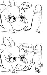 2015 camerupt character_request comic cute doodle erection female handjob male monochrome nintendo penis pokemon sketch tingtongten