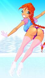 1girls ass big_ass big_breasts bimbo bloom_(winx_club) blue_eyes braid braids breasts clothes covered_breasts dat_ass eyeshadow female gloves grin high_heel_skates high_heels ice ice_skates ice_skating large_breasts legs lips lipstick long_hair looking_at_viewer looking_back makeup orange_hair panties rainbow_(animation_studio) red_hair skates skirt smile smiling snow solo stockings teenager teeth thighhighs thighs tied_hair very_long_hair winter winx_club zfive