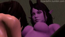 1futa 1girls 3d all_fours animated arm_support bioshock bioshock_infinite black_hair breasts demon elizabeth_comstock female futanari gif hair hooves horns intersex lizardsfm looking_down oral purple_skin sitting source_filmmaker