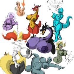 2016 7girls amethyst_(steven_universe) anthro anthro_only areola ass big_breasts big_butt braixen breasts charmander crossover disney disney_villains dragon erect_nipples female gem_(species) glitter_zombie_(pvz) huge_breasts lizard maleficent mulan mushu nintendo nipples peashooter_(pvz) plants_vs_zombies pokémon_(species) pokemon pokemon_(species) pussy reptile rule_63 scalie shinysteel sleeping_beauty_(1959_film) smooth_skin steven_universe video_games white_background zombie_(pvz)