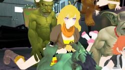 2022 3d clipping double_penetration female gangbang goblin goblin_male group group_sex human interspecies large_penis male multiple_boys multiple_girls nora_valkyrie orgy pale-skinned_female pale_skin rape ruby_rose rwby spitroast tagme the_clipping world_of_warcraft yang_xiao_long