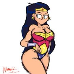 big_breasts big_legs big_nipples big_thighs dc dc_comics teen_titans teen_titans_go wonder_woman wonder_woman_(series)