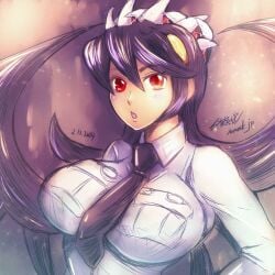 filia_(skullgirls) huge_breasts nousk school_uniform schoolgirl skullgirls