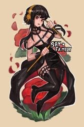 1girls black_hair female female_only human saiykik solo spy_x_family tagme white_skin yor_briar