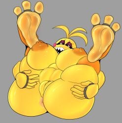 1girls animatronic ass big_ass big_breasts breasts chicken feet feet_fetish feet_up female five_nights_at_freddy's five_nights_at_freddy's_2 foot_fetish robot solo toy_chica_(fnaf) vendetta892