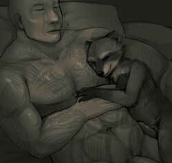 2boys alien_humanoid cuddling dave_bautista drax_the_destroyer feral feral_on_human furry gay guardians_of_the_galaxy interspecies male male_only mammal marvel marvel_cinematic_universe penis rocket_raccoon uncensored yaoi