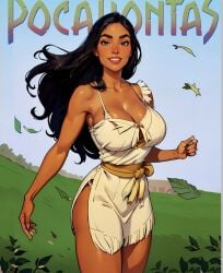 1girls ai_generated disney disney_princess native_american nerdddemon pocahontas pocahontas_(character) tagme