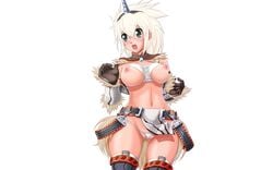 1girls armor breasts cameltoe kirin_(armor) monster_hunter nipples photoshop pussy v-mag white_background wide_hips