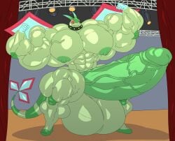 anthro balls big_nipples big_pecs bodybuilder cerulien47 flygon furry hyper hyper_balls hyper_bulge hyper_cock hyper_genitalia hyper_penis hyper_testicles male male_only muscles muscular muscular_arms muscular_male penis pokemon pokemon_(species)