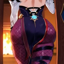 1girls ai_generated ass big_ass big_breasts big_thighs breasts busty clothed clothed_female clothing curvy fat_ass female female_only fishnets genshin_impact huge_ass huge_breasts huge_thighs large_ass large_breasts large_thighs nonetheless rosaria_(genshin_impact) solo solo_female thick_thighs thighs voluptuous wide_hips