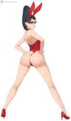 alternate_costume ass bayonetta bayonetta_(character) black_hair female female_only solo white_skin zelc-face